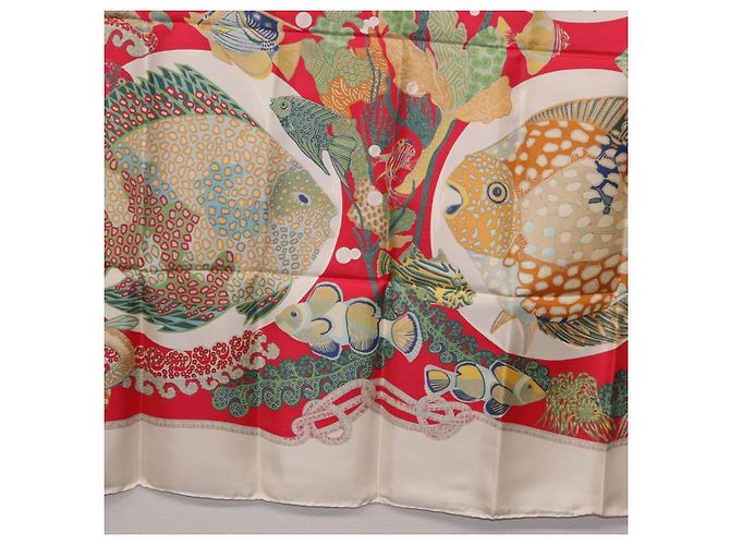 Hermès HERMES Carre 90 Scarf Silk Red Auth 199721M Rot - Ansicht 21