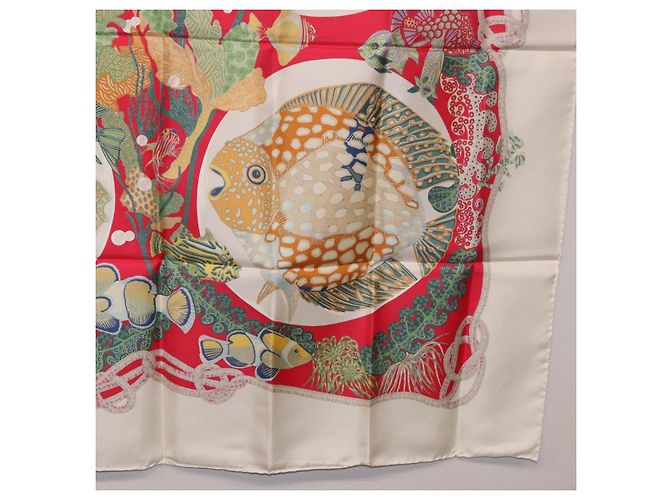 Hermès HERMES Carre 90 Scarf Silk Red Auth 199721M Rot - Ansicht 22