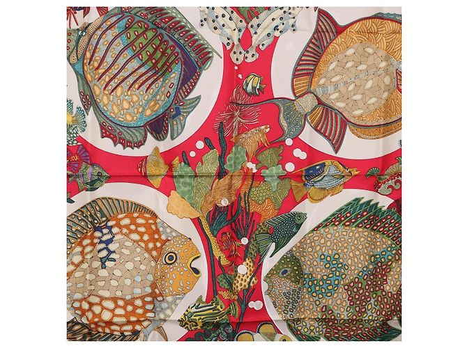 Hermès HERMES Carre 90 Scarf Silk Red Auth 199721M Rot - Ansicht 6