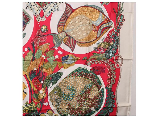 Hermès HERMES Carre 90 Scarf Silk Red Auth 199721M Rot - Ansicht 7