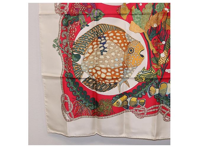 Hermès HERMES Carre 90 Scarf Silk Red Auth 199721M Rot - Ansicht 8