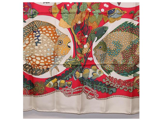 Hermès HERMES Carre 90 Scarf Silk Red Auth 199721M Rot - Ansicht 9