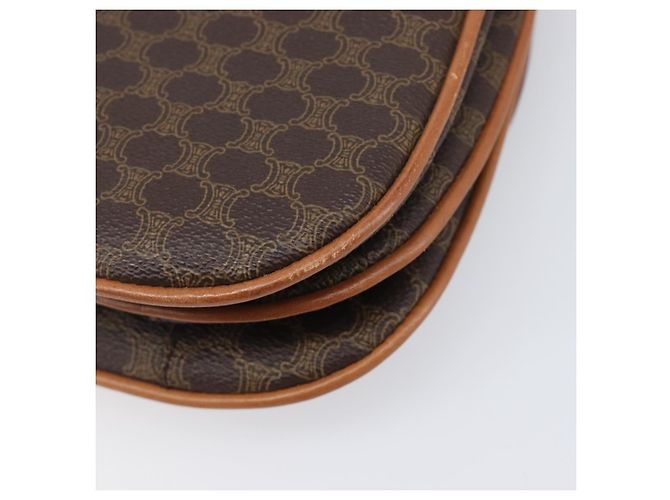 Céline Borsa a tracolla CELINE Macadam PVC Pelle Marrone Tono Oro Auth 201403A - vista 14