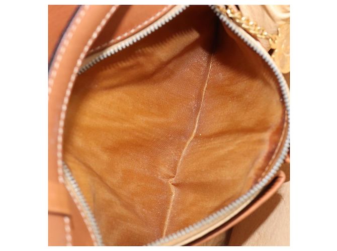 Céline Borsa a tracolla CELINE Macadam PVC Pelle Marrone Tono Oro Auth 201403A - vista 23