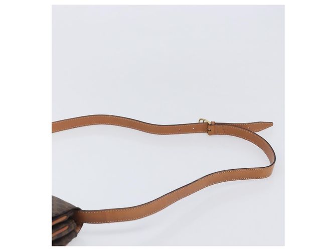 Céline Borsa a tracolla CELINE Macadam PVC Pelle Marrone Tono Oro Auth 201403A - vista 8