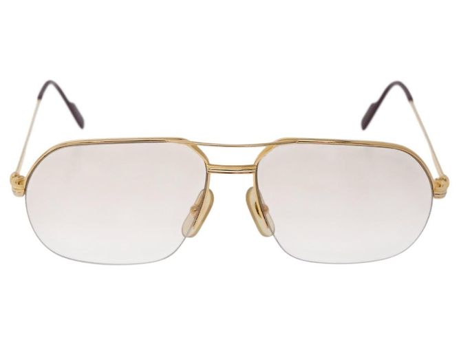 Gafas de sol CARTIER Trinity metal Gold Auth am12402M Dorado - vista 2