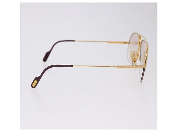 Gafas de sol CARTIER Trinity metal Gold Auth am12402M Dorado - vista 6