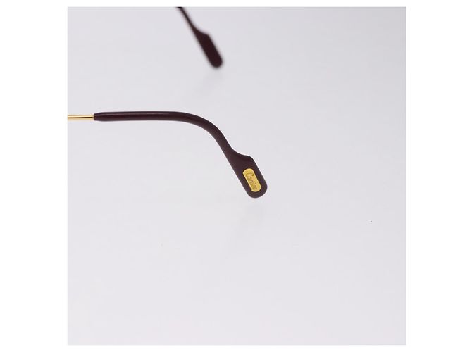 Gafas de sol CARTIER Trinity metal Gold Auth am12402M Dorado - vista 9