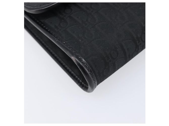 Borsa a tracolla con catena Christian Dior Trotter Canvas Nero Oro Auth 203456 D'oro - vista 11