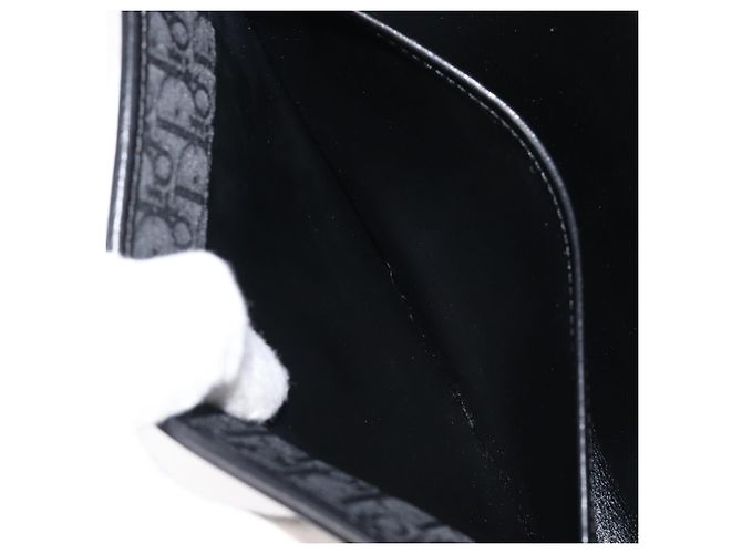 Borsa a tracolla con catena Christian Dior Trotter Canvas Nero Oro Auth 203456 D'oro - vista 23