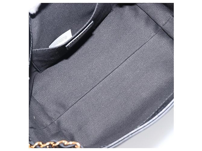 Borsa a tracolla con catena VERSACE in pelle nera e oro Auth 200693V Nero D'oro - vista 17