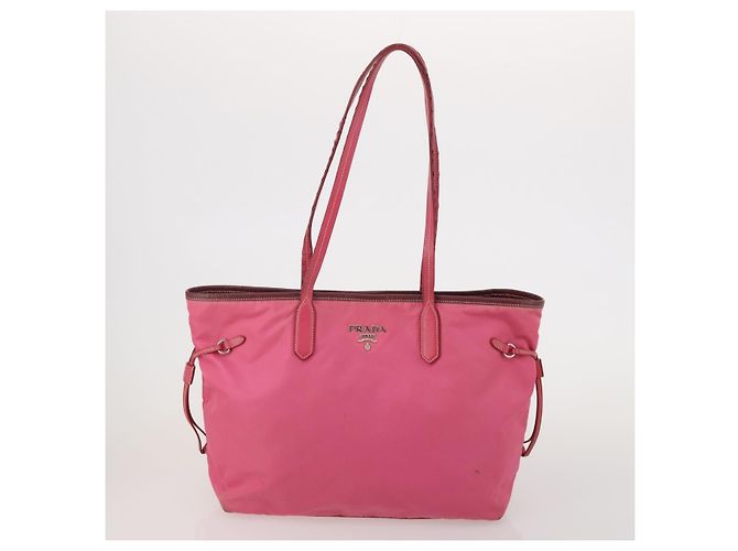Borsa Tote PRADA Borsa a Tracolla Nylon 4 Set Navy Pink Auth ti4037 Rosa Blu navy - vista 14