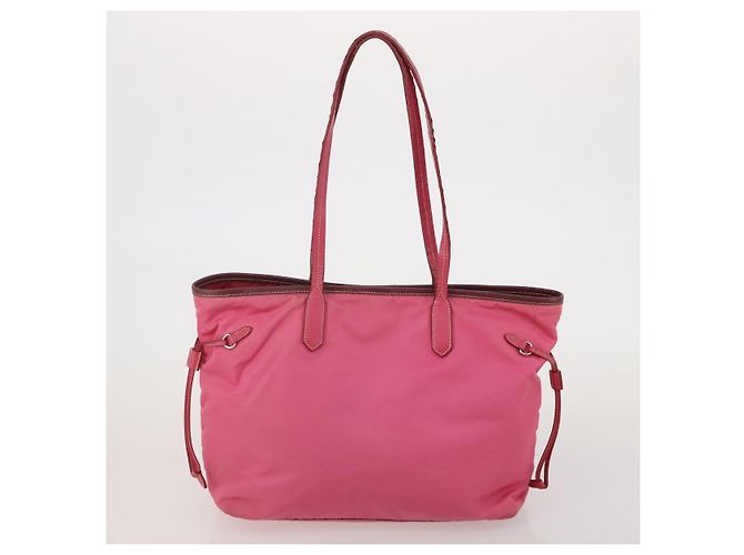 Borsa Tote PRADA Borsa a Tracolla Nylon 4 Set Navy Pink Auth ti4037 Rosa Blu navy - vista 15