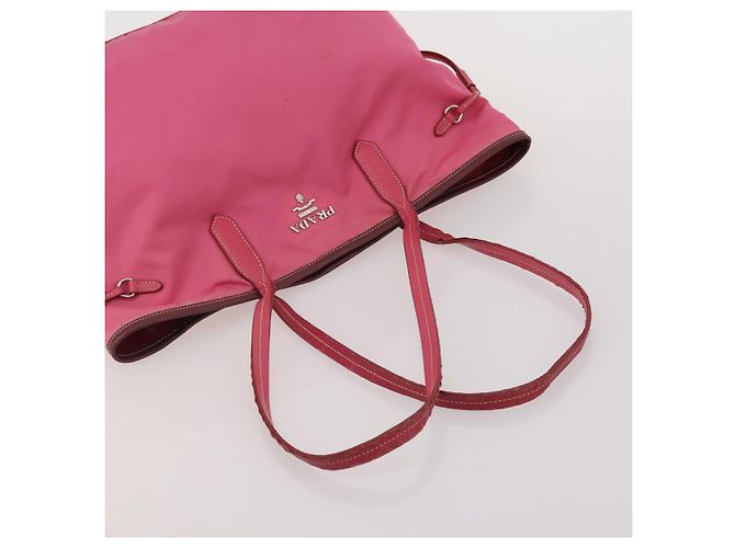 Borsa Tote PRADA Borsa a Tracolla Nylon 4 Set Navy Pink Auth ti4037 Rosa Blu navy - vista 17