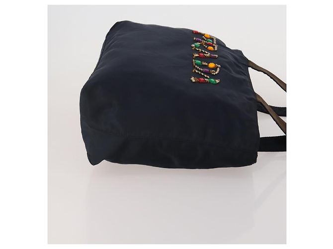 Borsa Tote PRADA Borsa a Tracolla Nylon 4 Set Navy Pink Auth ti4037 Rosa Blu navy - vista 4