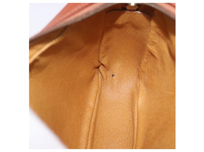 Borsa a tracolla MCM Vicetos PVC Pelle Marrone Tono Oro Auth 203589 - vista 21