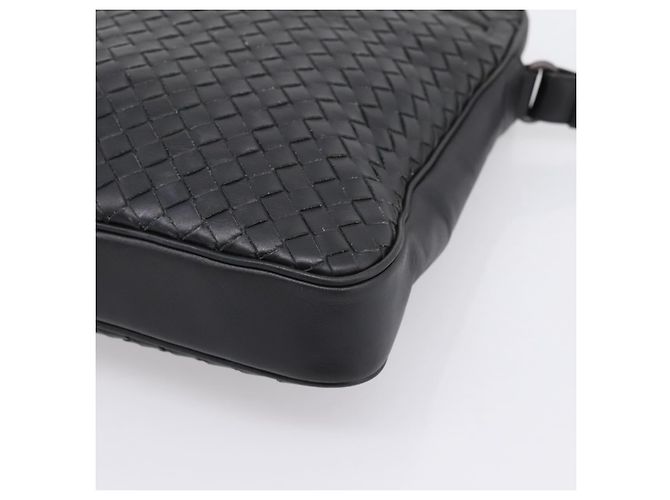 Borsa a tracolla BOTTEGA VENETA INTRECCIATO in pelle nera argento Auth mr2878V Nero - vista 10