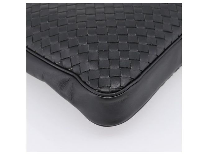 Borsa a tracolla BOTTEGA VENETA INTRECCIATO in pelle nera argento Auth mr2878V Nero - vista 13