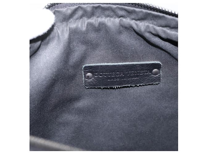 Borsa a tracolla BOTTEGA VENETA INTRECCIATO in pelle nera argento Auth mr2878V Nero - vista 15