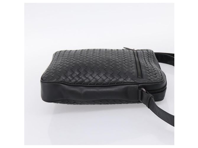 Borsa a tracolla BOTTEGA VENETA INTRECCIATO in pelle nera argento Auth mr2878V Nero - vista 5