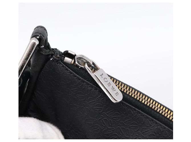 Borsa a tracolla LOEWE PVC Canvas Black Silver Auth 203418 Nero Argento - vista 14