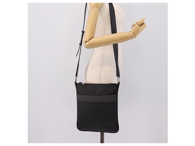 Borsa a tracolla LOEWE PVC Canvas Black Silver Auth 203418 Nero Argento - vista 23