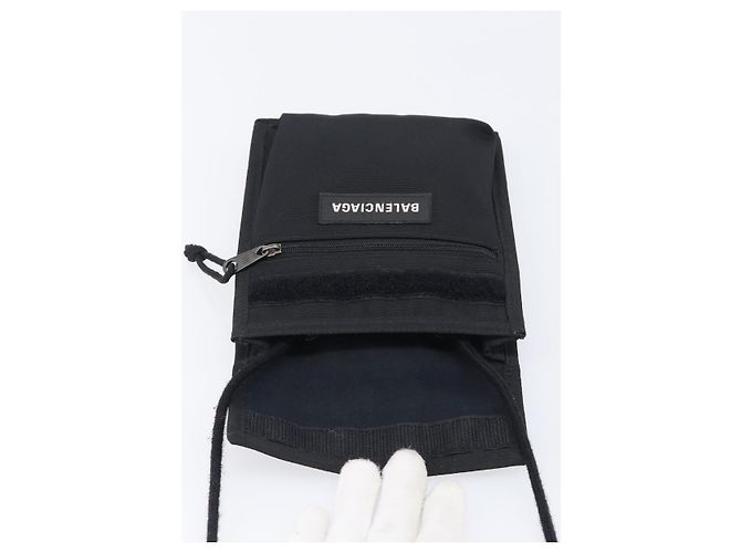 Bolso de hombro BALENCIAGA Explorer Canvas Black White 532298 Auth 202287A Negro Blanco - vista 16
