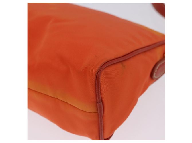 Borsa a tracolla PRADA Nylon Orange Gold Auth 202922A D'oro Arancione - vista 14