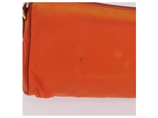 Borsa a tracolla PRADA Nylon Orange Gold Auth 202922A D'oro Arancione - vista 4