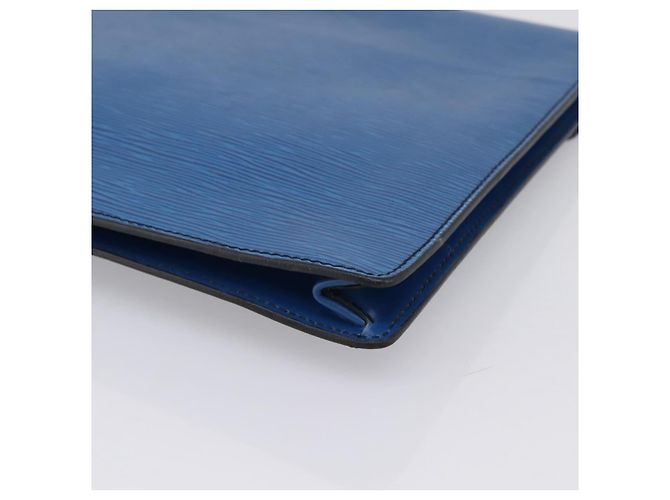 LOUIS VUITTON Epi Porte Documents Senateur Clutch Bag Blue M54455 LV Auth 202853 - vista 15