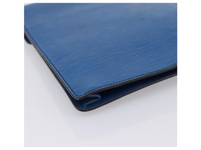 LOUIS VUITTON Epi Porte Documents Senateur Clutch Bag Blue M54455 LV Auth 202853 - vista 16