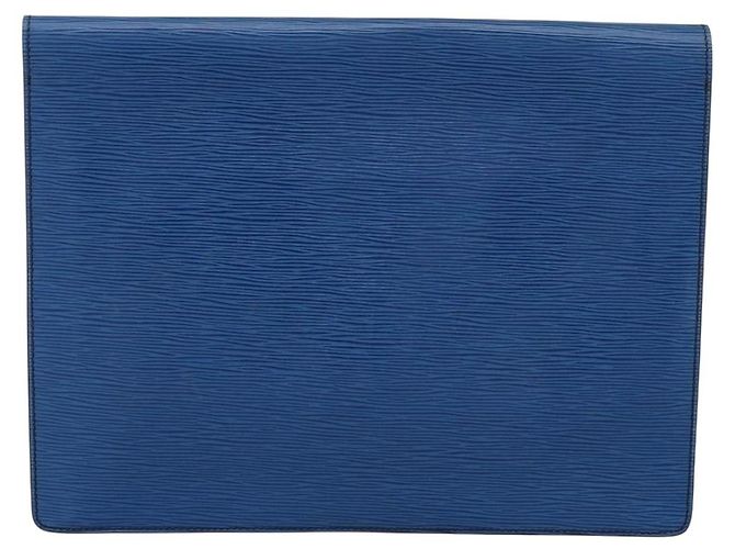 LOUIS VUITTON Epi Porte Documents Senateur Clutch Bag Blue M54455 LV Auth 202853 - vista 2