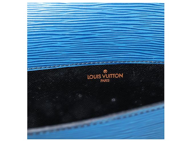 LOUIS VUITTON Epi Porte Documents Senateur Clutch Bag Blue M54455 LV Auth 202853 - vista 8