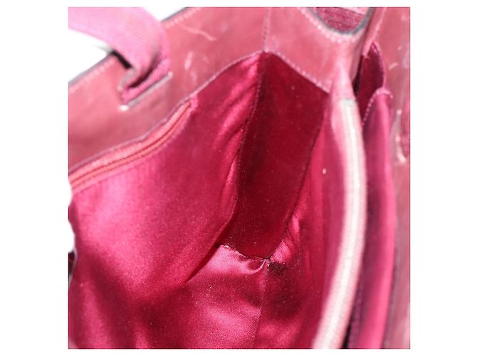 Bolso de mano PRADA de cuero Blanco Rojo Auth ti4026 Roja - vista 16