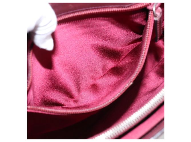 Bolso de mano PRADA de cuero Blanco Rojo Auth ti4026 Roja - vista 19