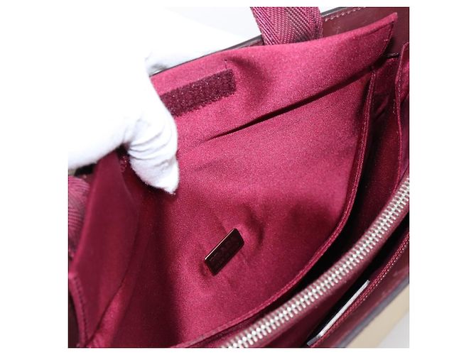 Bolso de mano PRADA de cuero Blanco Rojo Auth ti4026 Roja - vista 23