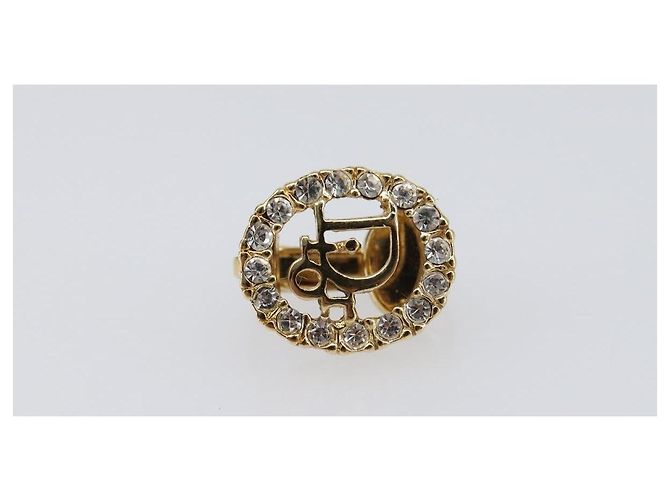 Orecchini Christian Dior metallo Gold Tone Auth SW2806V - vista 2