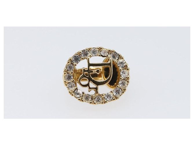 Orecchini Christian Dior metallo Gold Tone Auth SW2806V - vista 6