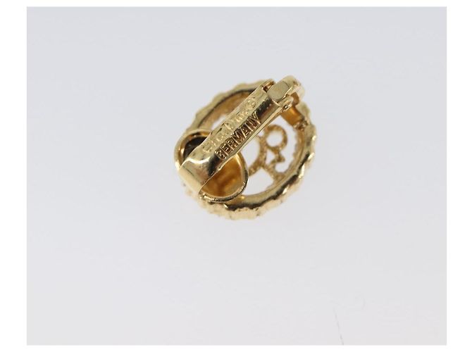 Orecchini Christian Dior metallo Gold Tone Auth SW2806V - vista 7
