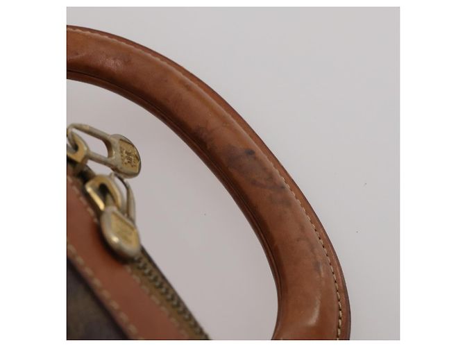 16 Céline Borsa a mano CELINE Macadam Canvas PVC Leather 2way Brown Gold Auth 199219 Marrone D'oro - vista 10