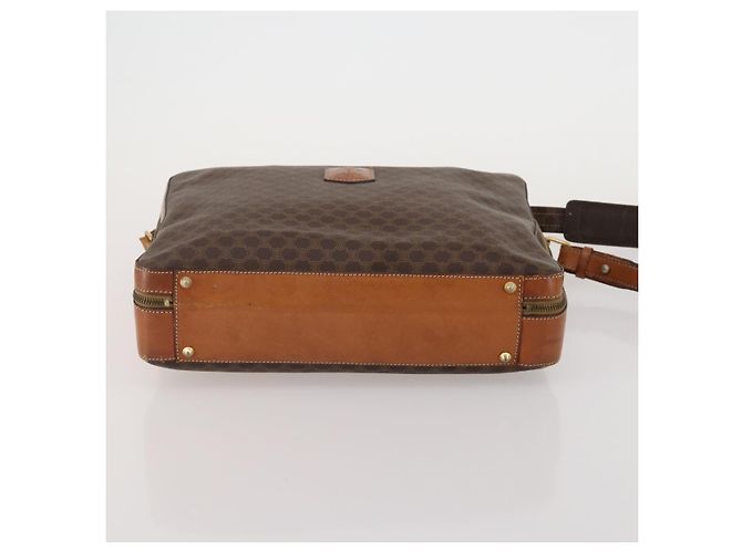 16 Céline Borsa a mano CELINE Macadam Canvas PVC Leather 2way Brown Gold Auth 199219 Marrone D'oro - vista 11