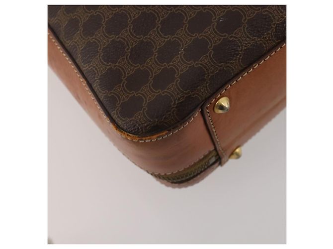 16 Céline Borsa a mano CELINE Macadam Canvas PVC Leather 2way Brown Gold Auth 199219 Marrone D'oro - vista 15