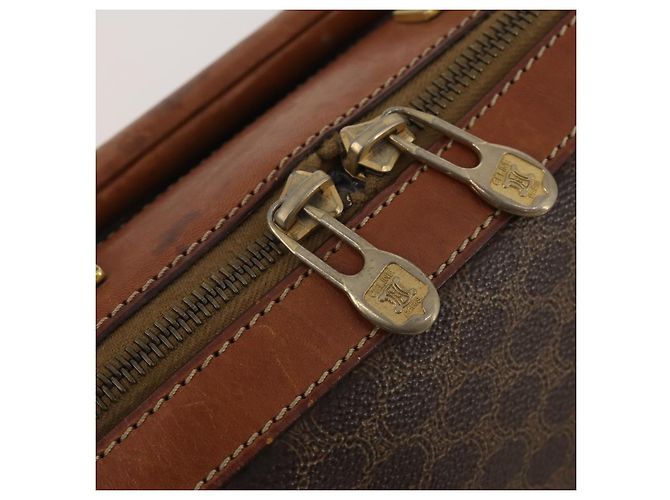 16 Céline Borsa a mano CELINE Macadam Canvas PVC Leather 2way Brown Gold Auth 199219 Marrone D'oro - vista 17