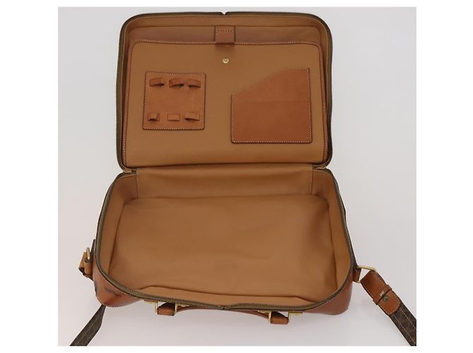 16 Céline Borsa a mano CELINE Macadam Canvas PVC Leather 2way Brown Gold Auth 199219 Marrone D'oro - vista 19