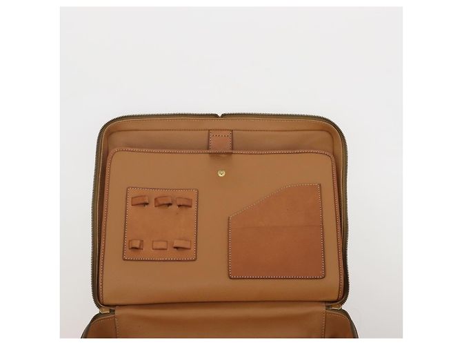 16 Céline Borsa a mano CELINE Macadam Canvas PVC Leather 2way Brown Gold Auth 199219 Marrone D'oro - vista 20