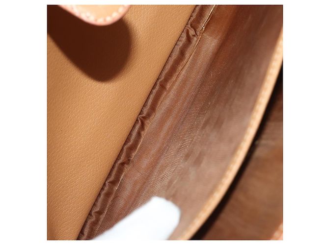 16 Céline Borsa a mano CELINE Macadam Canvas PVC Leather 2way Brown Gold Auth 199219 Marrone D'oro - vista 21