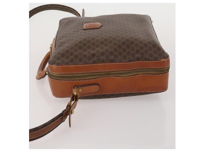 16 Céline Borsa a mano CELINE Macadam Canvas PVC Leather 2way Brown Gold Auth 199219 Marrone D'oro - vista 5