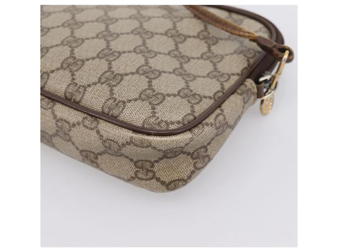 Borsa a tracolla GUCCI GG Supreme PVC Beige Gold 97 02 068 Auth 202878 D'oro - vista 12