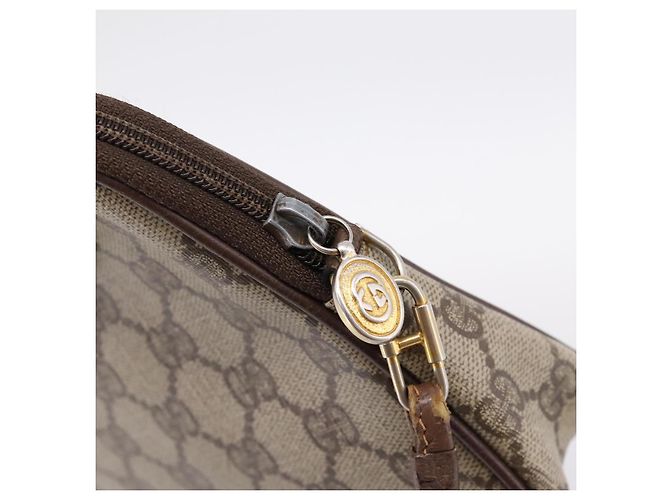 Borsa a tracolla GUCCI GG Supreme PVC Beige Gold 97 02 068 Auth 202878 D'oro - vista 14