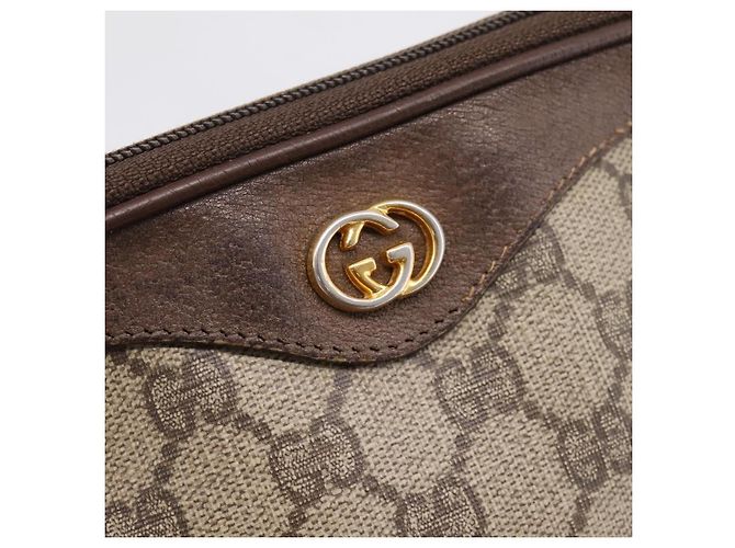 Borsa a tracolla GUCCI GG Supreme PVC Beige Gold 97 02 068 Auth 202878 D'oro - vista 16